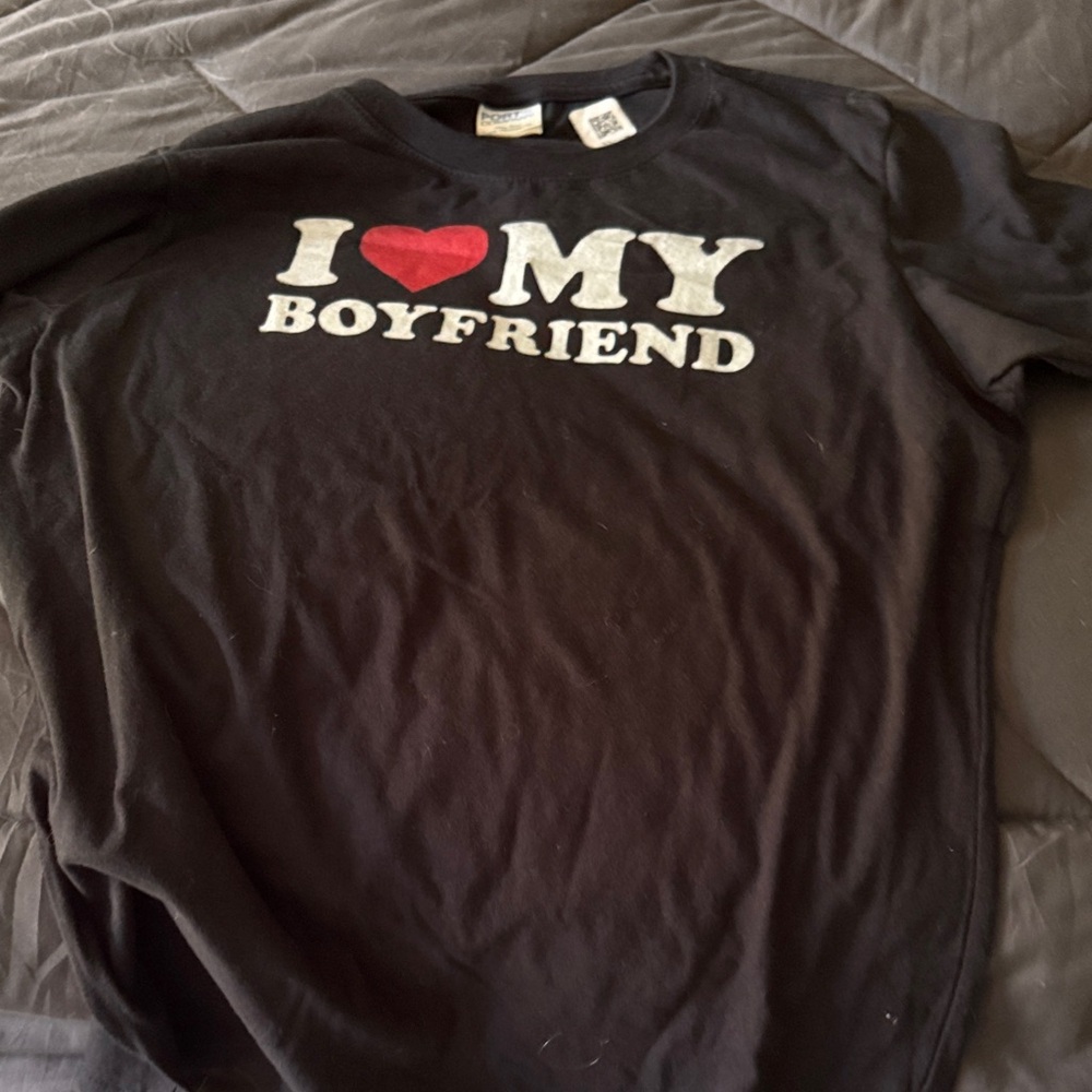I Love My Boyfriend Black T-Shirt